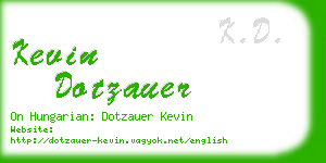kevin dotzauer business card